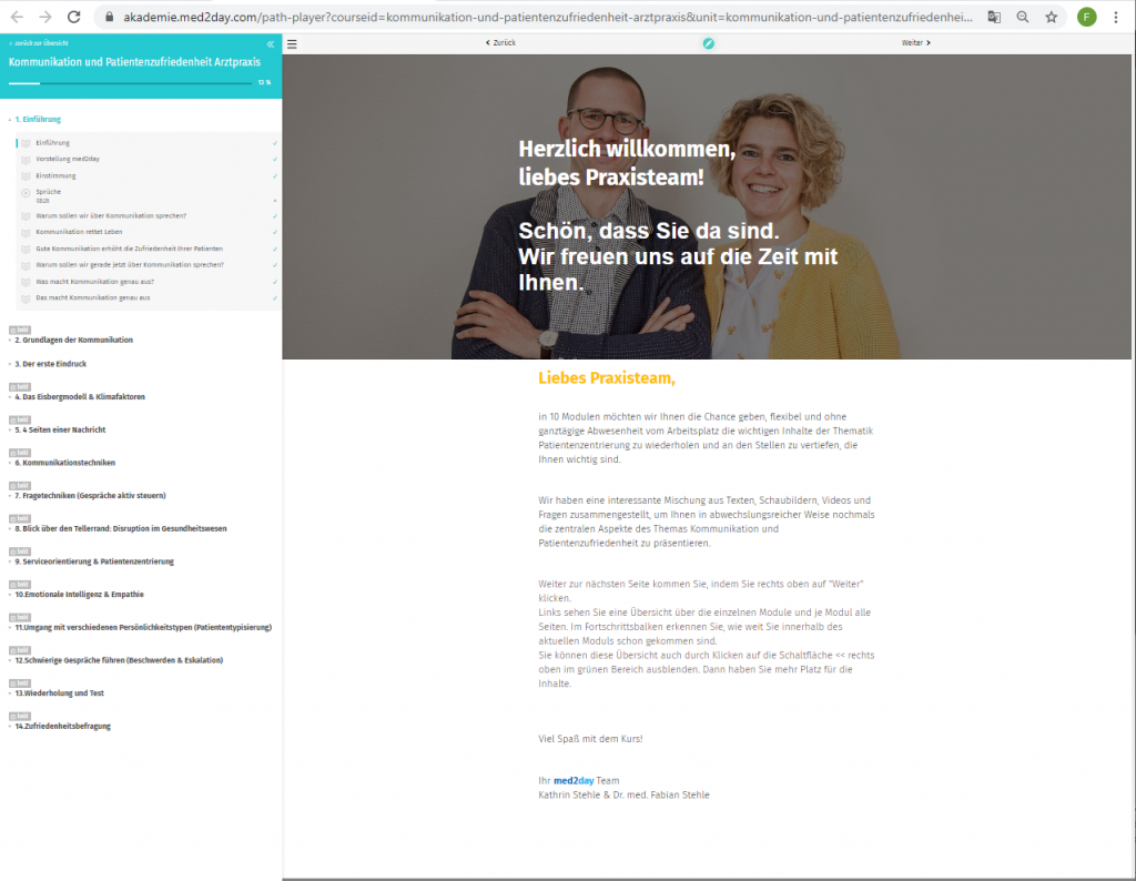 Online Seminar Patiebtenkommunikation