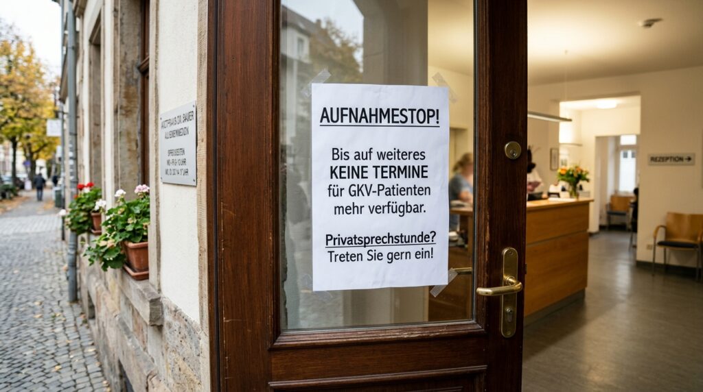 Privatsprechstunde für GKV Aufnahmestopp GKV